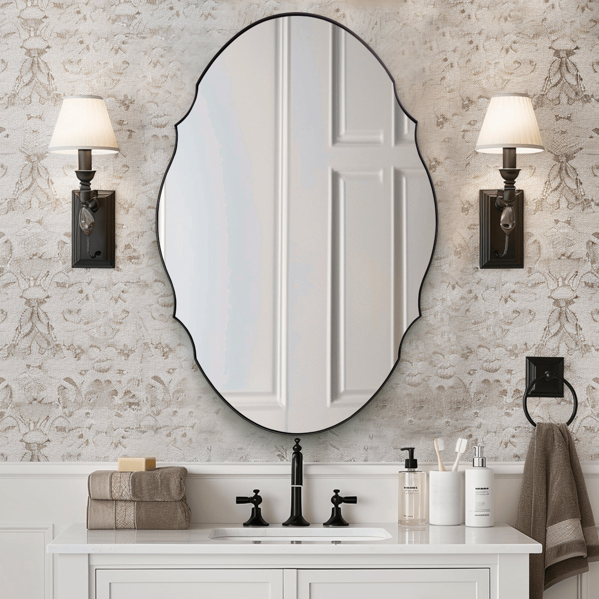 Cadre Noir Finition Lantern Salle De Bain