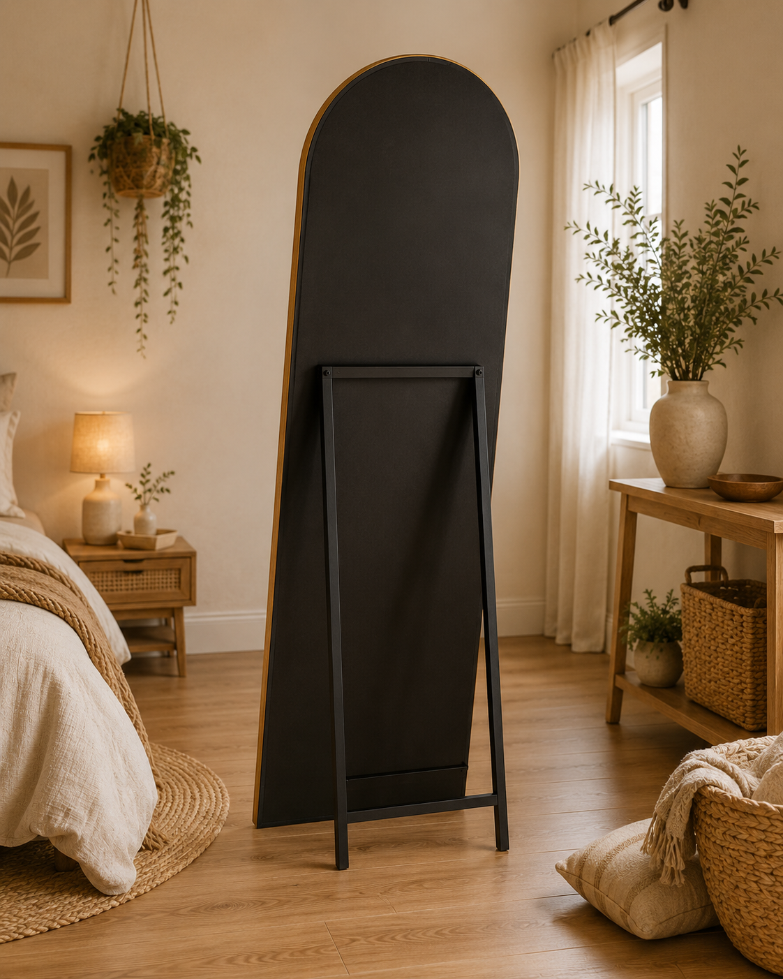 Grand Miroir Design à Poser au Sol de dos