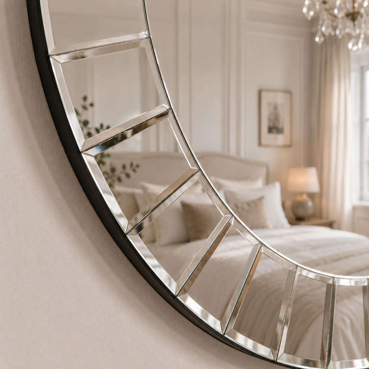 Grand Miroir Rond Design Zoom
