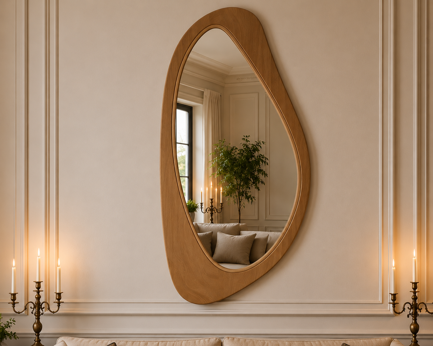 Miroir Bois Organique 45×91cm Zoom