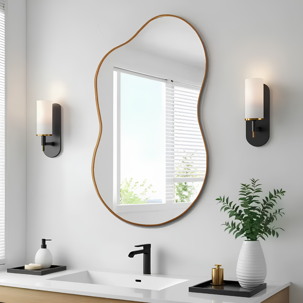 Miroir Mural Organique Asymétrique Salle de bain