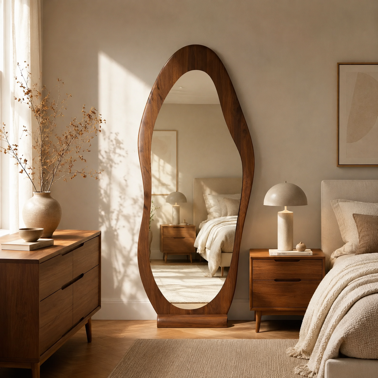Miroir Organique Sur Pied Chambre
