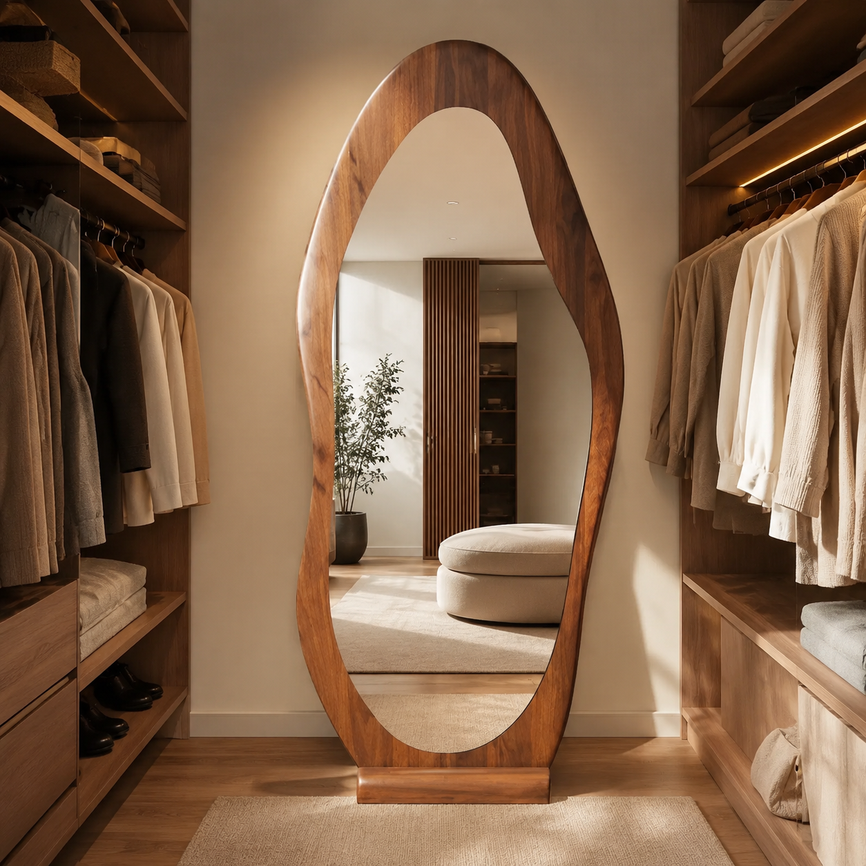 Miroir Organique Sur Pied Dressing