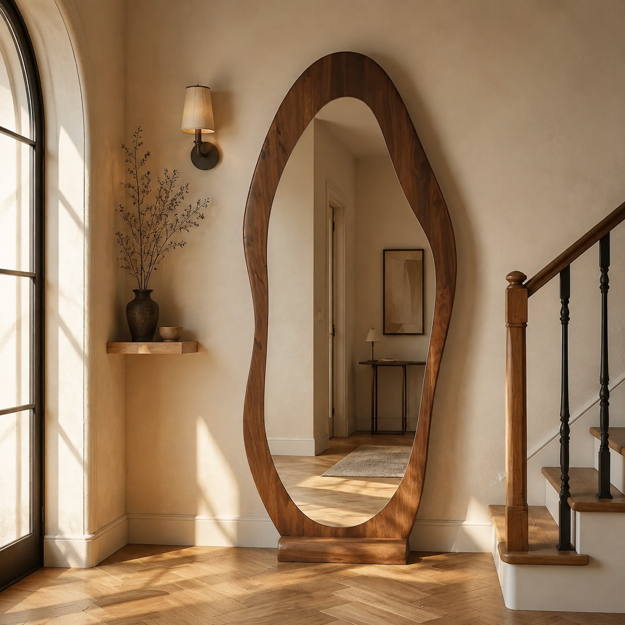 Miroir Organique Sur Pied Escalier