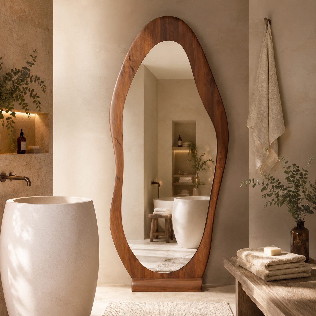 Miroir Organique Sur Pied Salle De Bain