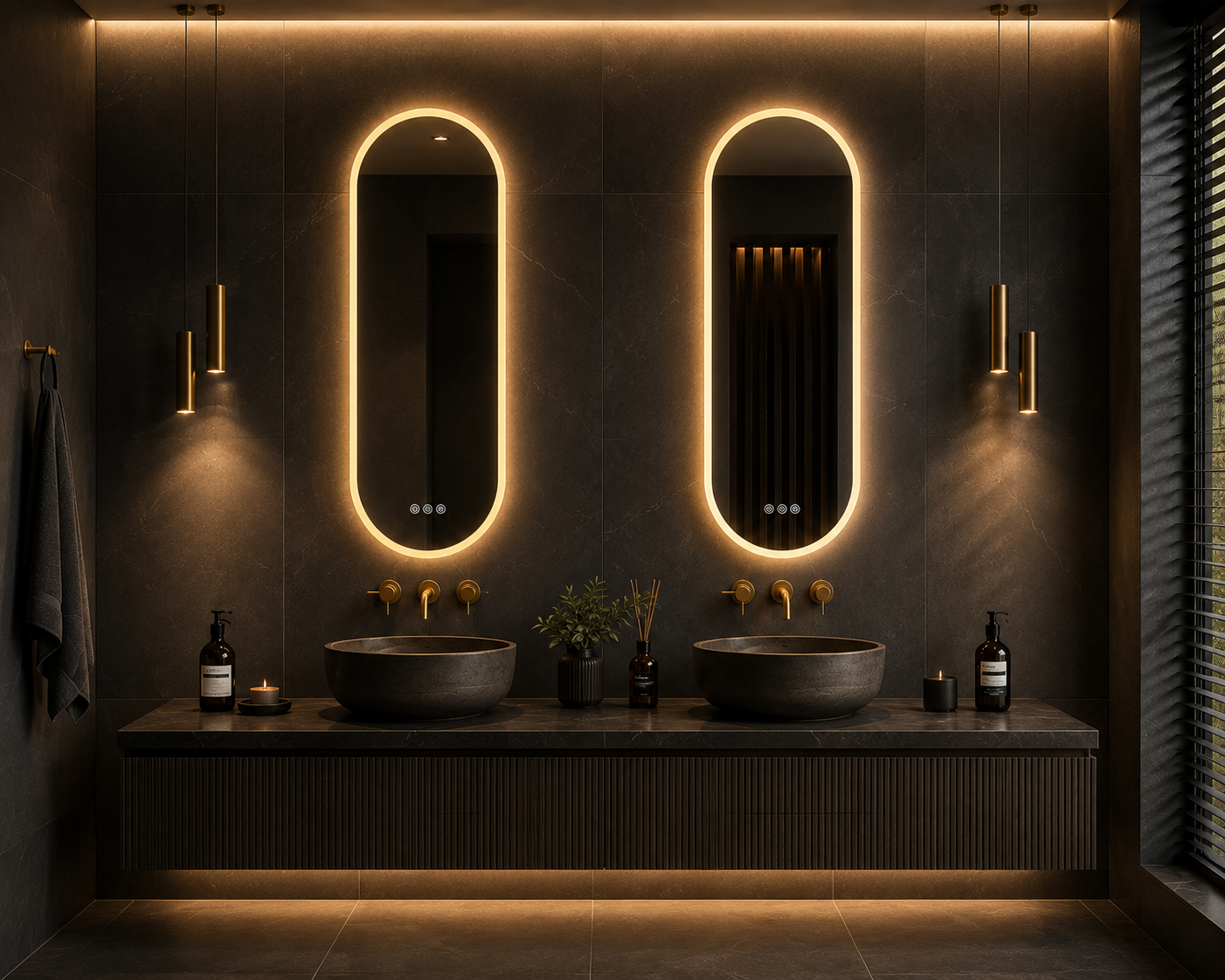 Miroir Ovale Ambiance Hotel de Luxe