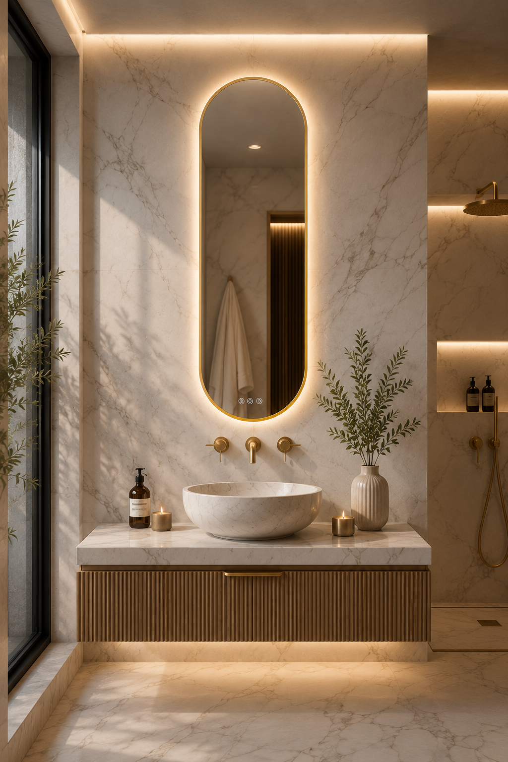 Miroir Ovale augmente la verticalité