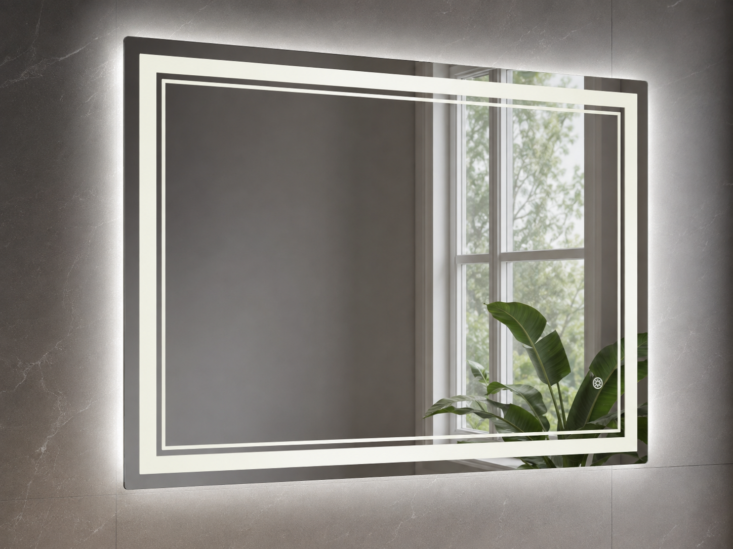 Miroir Rectangulaire Salle de Bain LED Antibuée Netteté Du Reflet