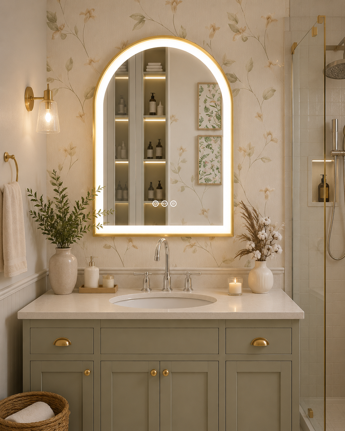 Miroir Salle de Bain Arche LED Tactile