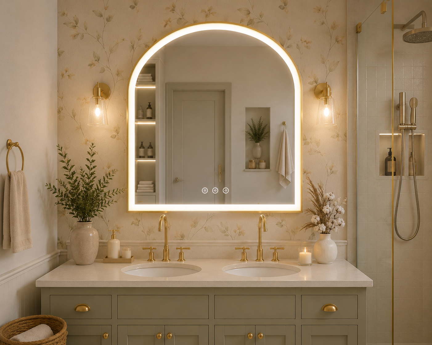 Miroir Salle de Bain Arche LED Tactile Luxee