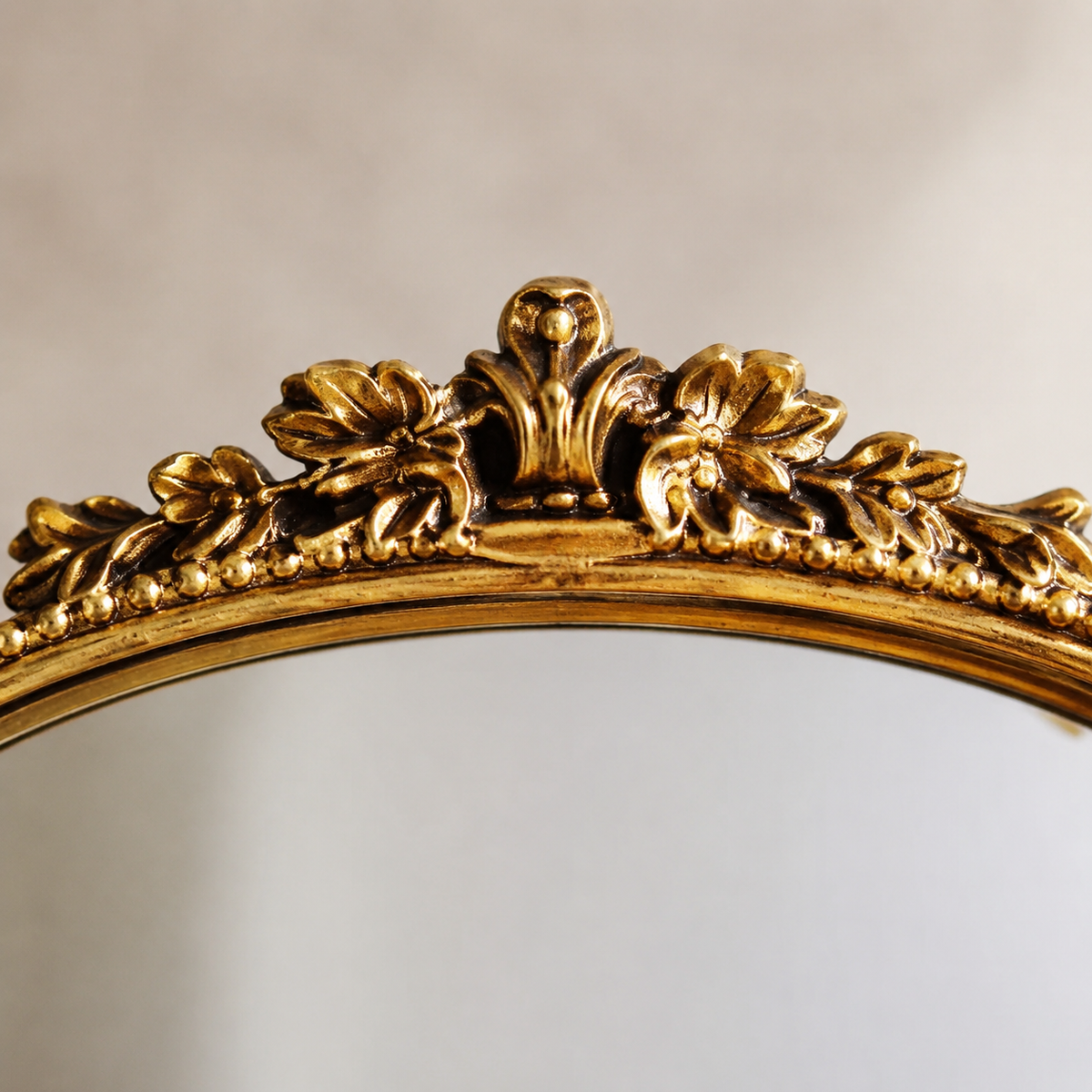 Miroir Vintage Triptyque Doré Zoom