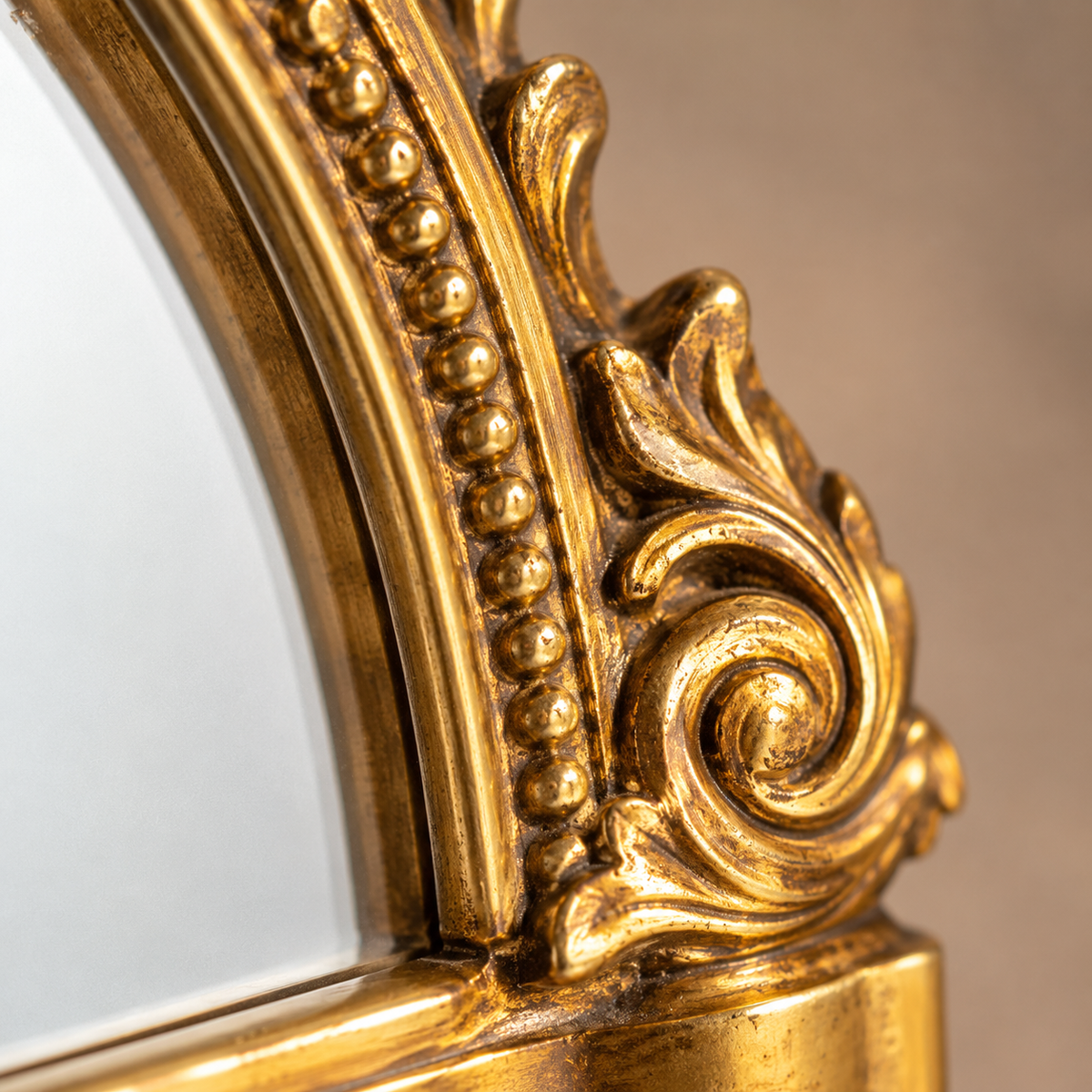 Miroir Vintage Triptyque Doré Zoom Dorure