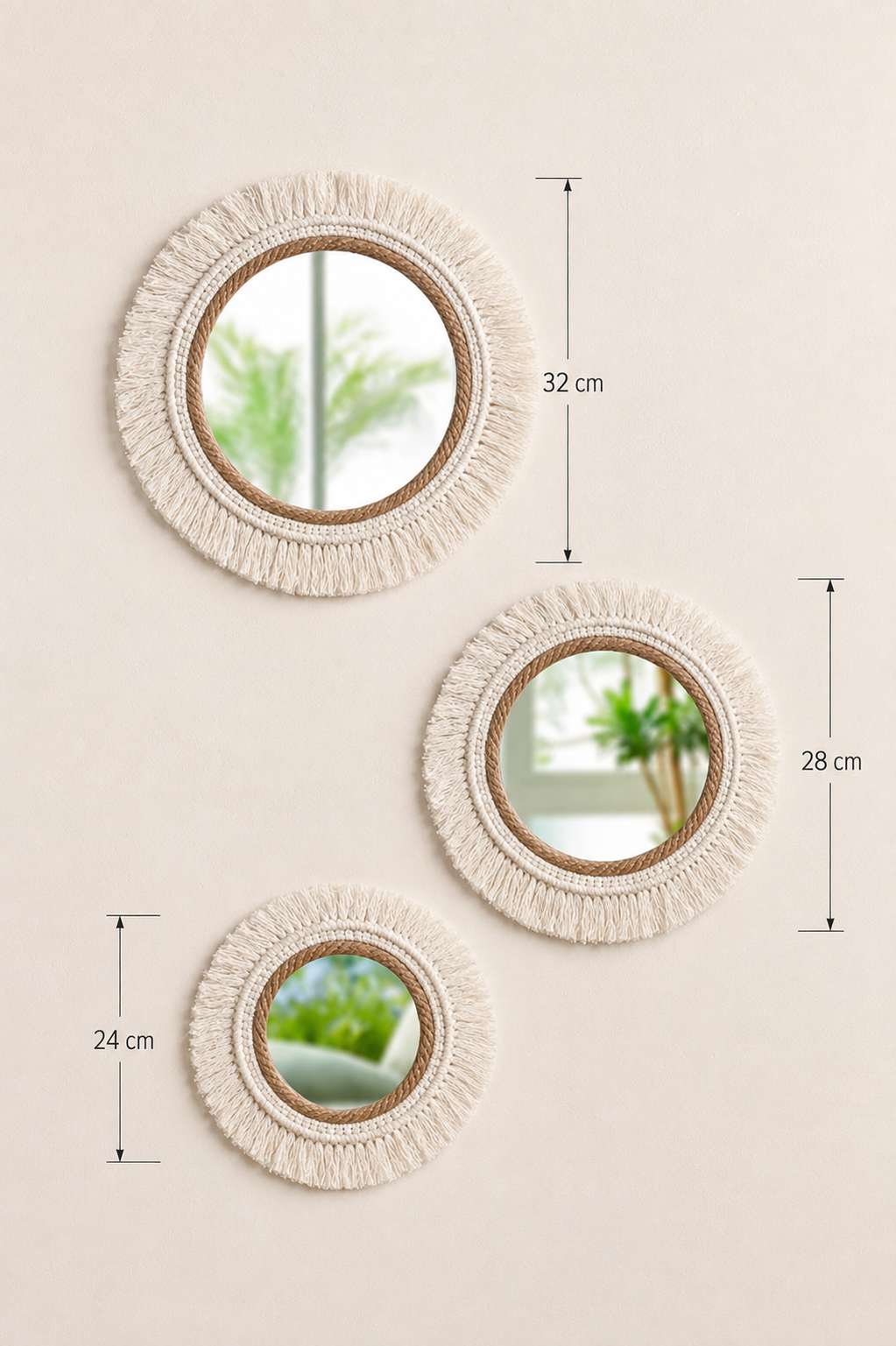 Miroirs Mural Rotin Soleil Dimension