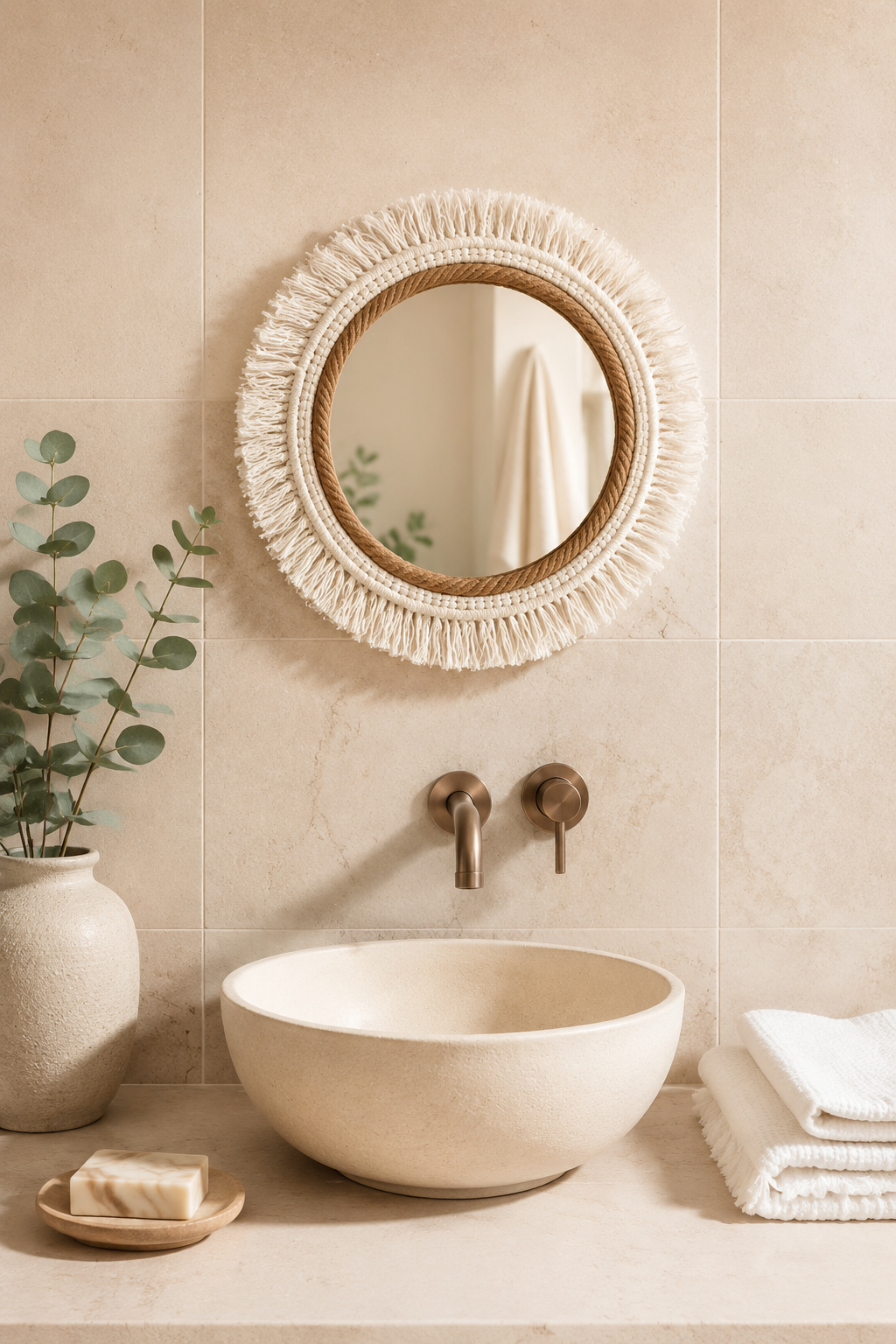 Miroirs Mural Rotin Soleil Salle De Bain