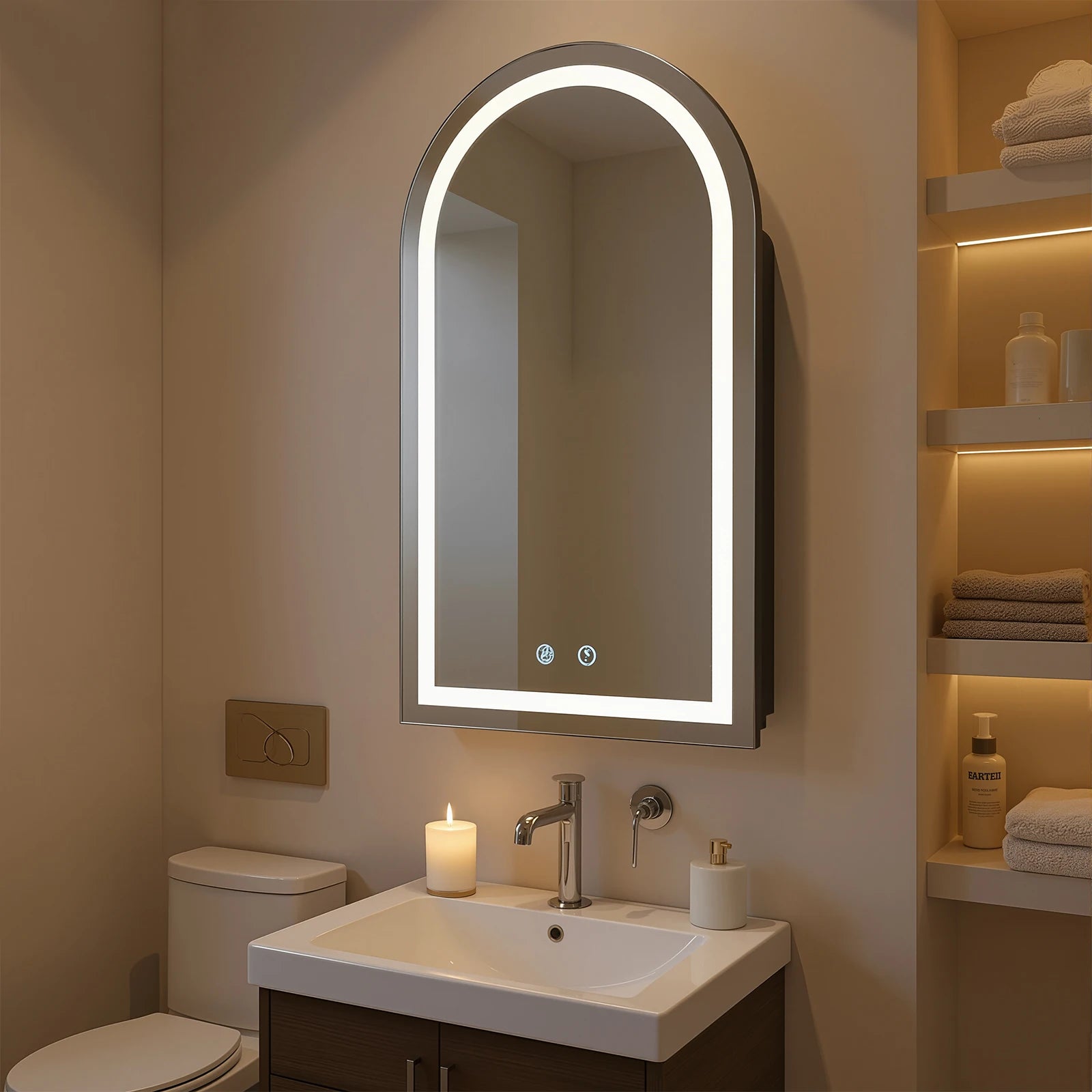 Miroir Mural Design Arche 40×79 cm
