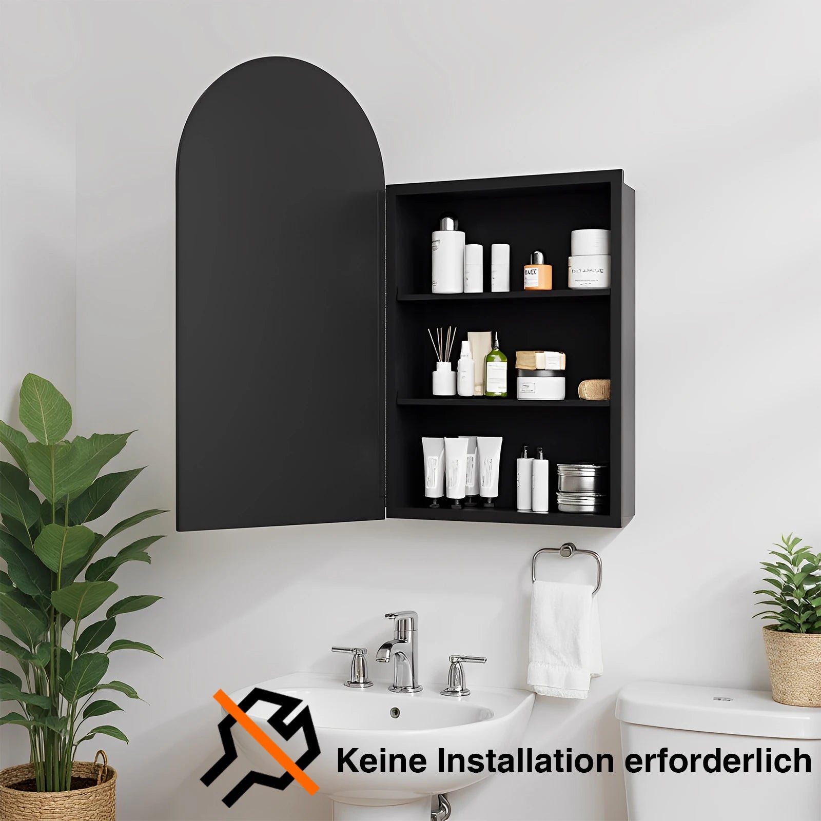 Miroir Mural Design Arche 40×79 cm